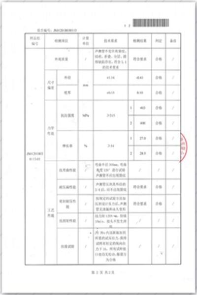 南阳出厂检测报告